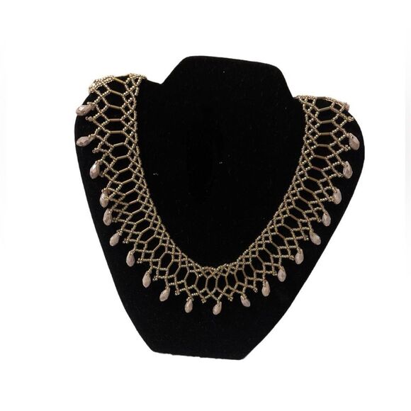 Jewelry - Handmade Gold Beaded Necklace
